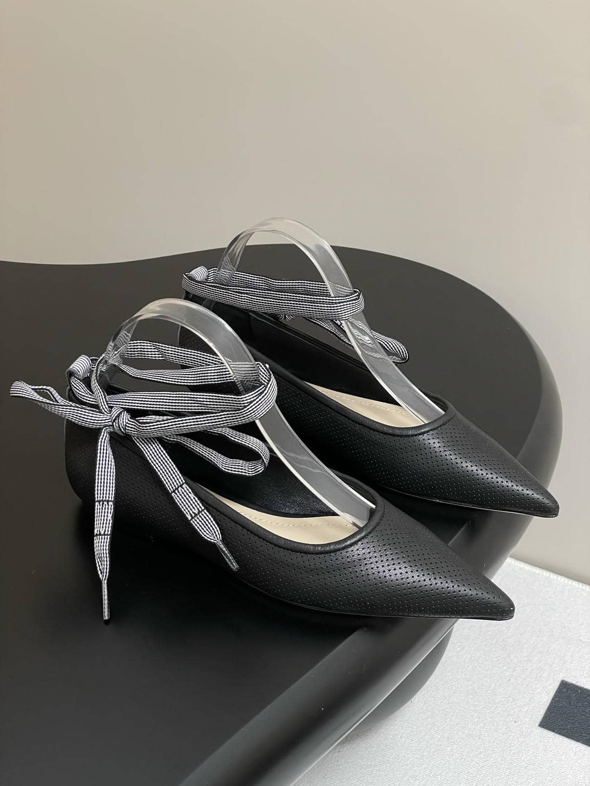 D-Journey Pointed Toe Lace-up Heels-7